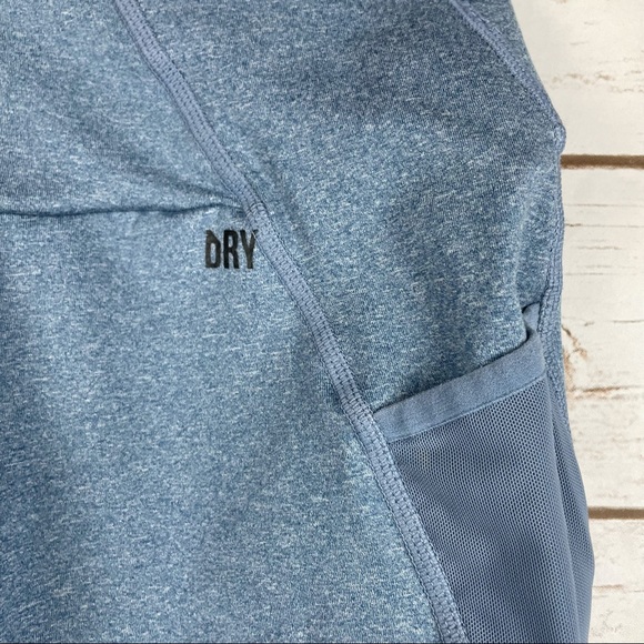 GYMSHARK Heather Blue Leggings with Side Mesh Insets size S - Picture 6 of 9